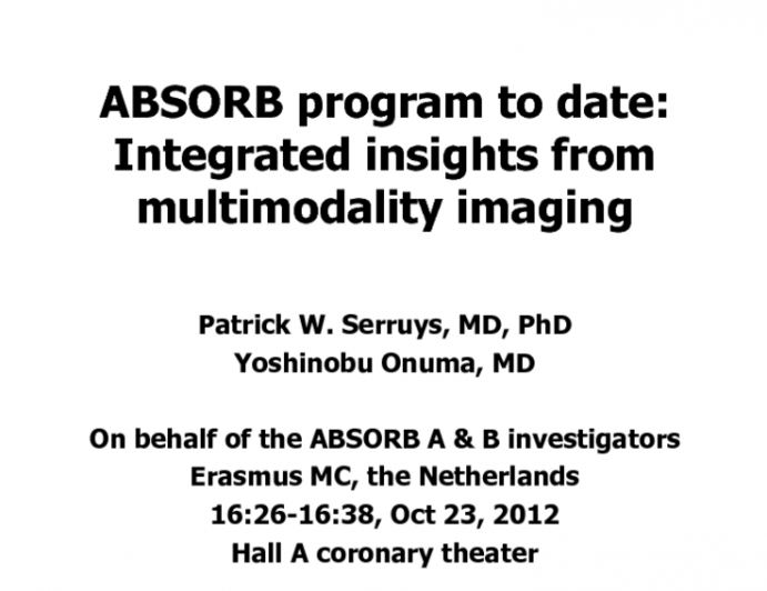 ABSORB (Abbott Vascular) Program to Date: Integrated Insights from Multimodality Imaging
