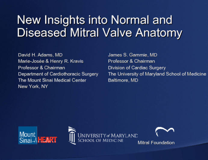 New Insights into Normal and Diseased Mitral Valve Anatomy