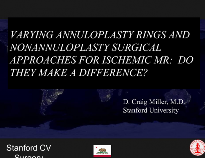 Varying Annuloplasty Rings and Nonannuloplasty Surgical Approaches for Ischemic MR: Do They Make a Difference?