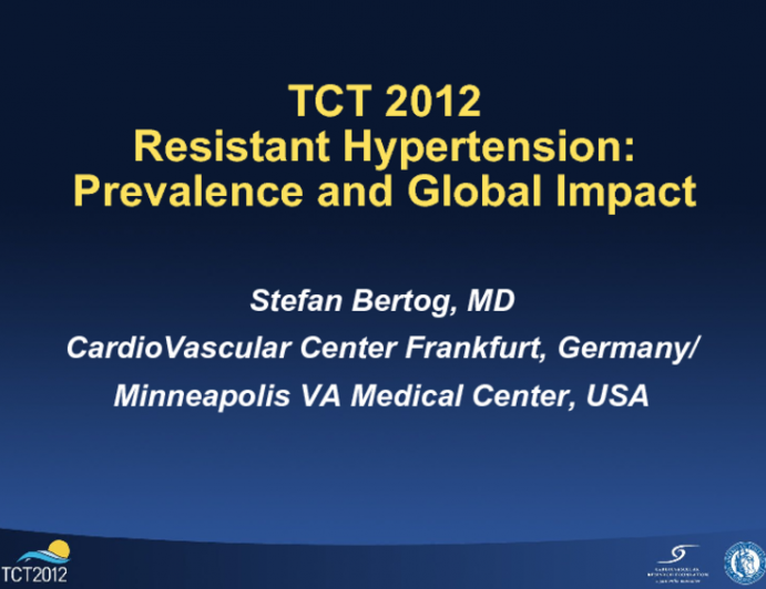 Resistant Hypertension: Prevalence and Global Impact