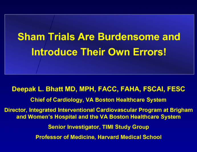 Sham Trials Are Burdensome and Introduce Their Own Errors!