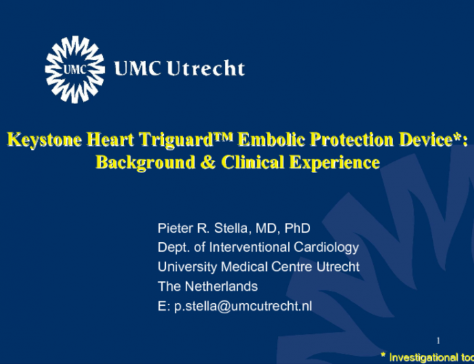 Keystone Heart Embolic Deflector: Clinical Experiences