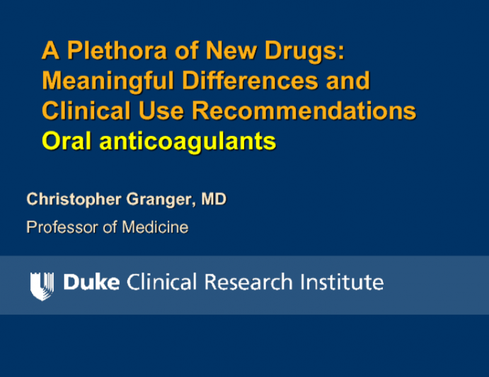 Part 1: Oral Anticoagulants