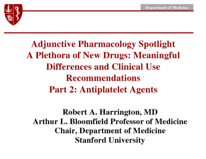 Part 2: Antiplatelet Agents