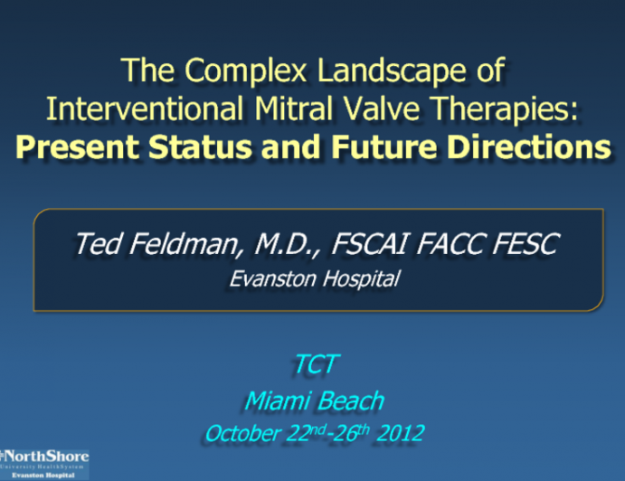 The Complex Landscape of Interventional Mitral Valve Therapies: Present Status and Future Directions