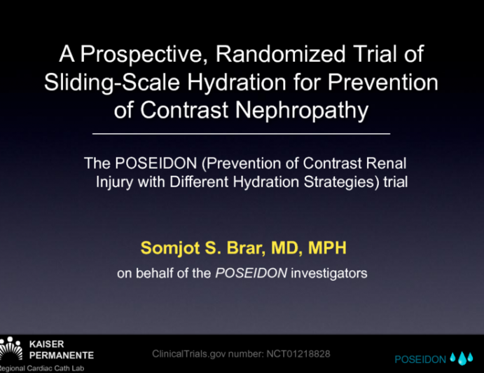 A Prospective, Randomized Trial of Sliding-Scale Hydration for Prevention of Contrast Nephropathy