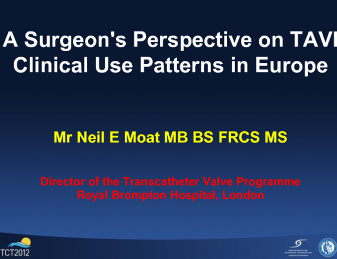 A Surgeon's Perspective on TAVR Clinical Use Patterns in Europe