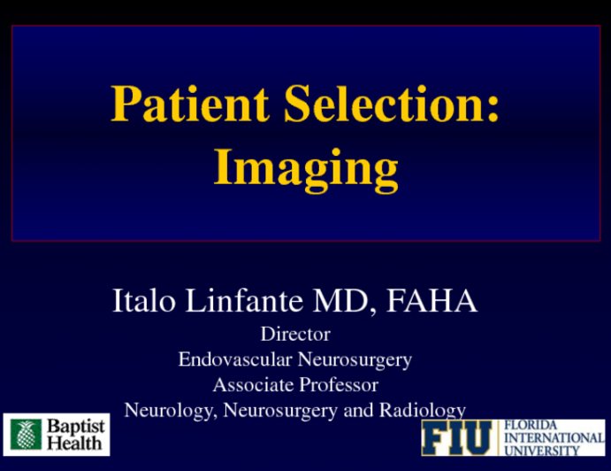 Patient Selection: Clinical Imaging