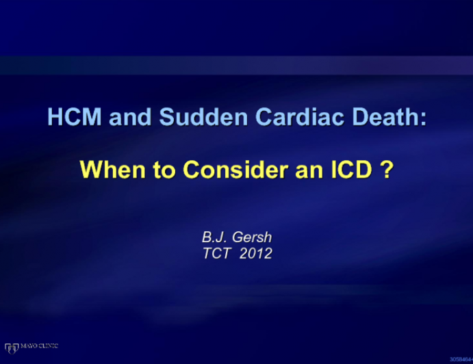 HCM and Sudden Cardiac Death: When to Consider an ICD