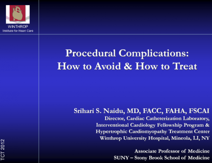 Complications: How to Avoid, How to Treat