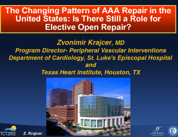 The Changing Pattern of AAA Repair in the United States: Is There Still a Role for Elective Open Repair?