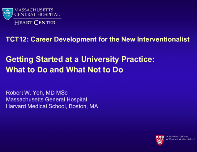 Getting Started in a University Practice: What to Do and What Not to Do