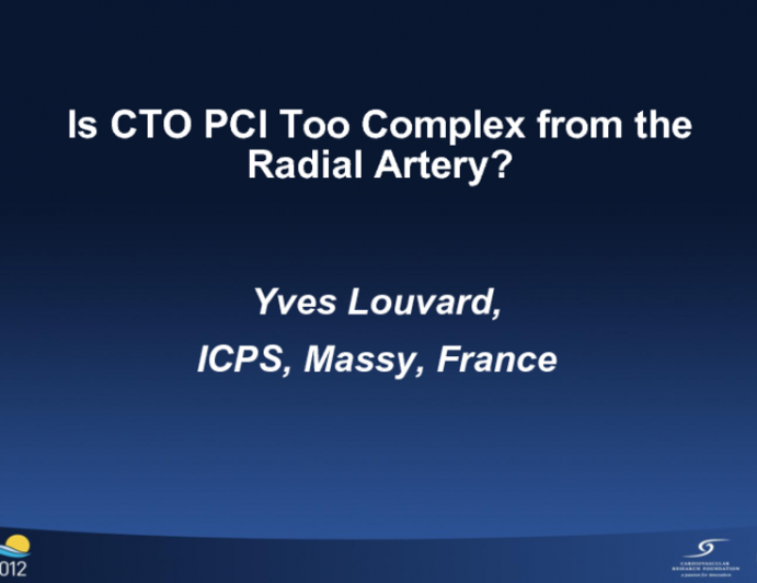 Is CTO PCI from Radial Artery Too Complex?