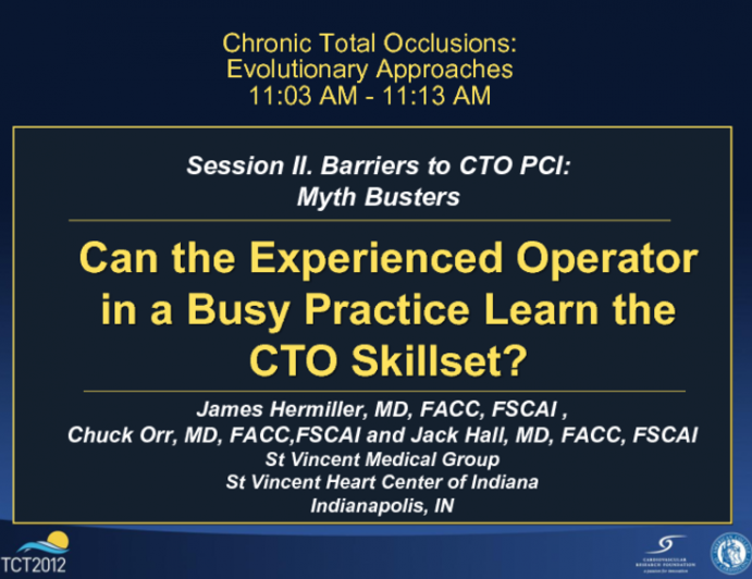 Can the Experienced Operator in a Busy Practice Learn the CTO Skillset?