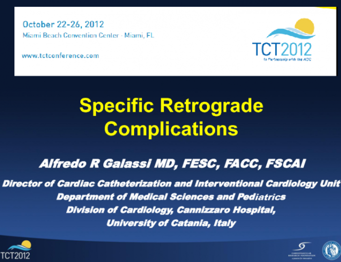 Specific Retrograde Complications