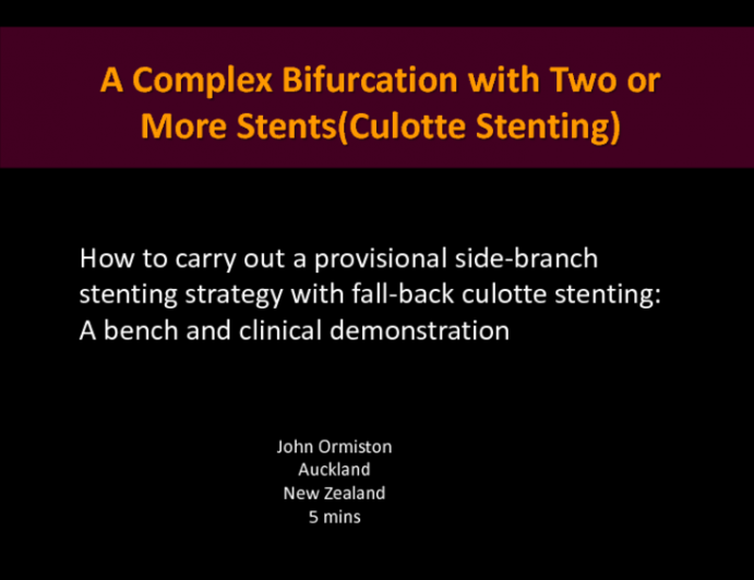 Case 3: A Complex Bifurcation with Two or More Stents(Culotte Stenting)