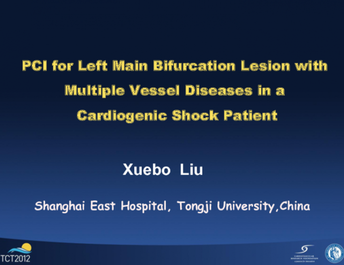 Left Main PCI in a Patient with Cardiogenic Shock