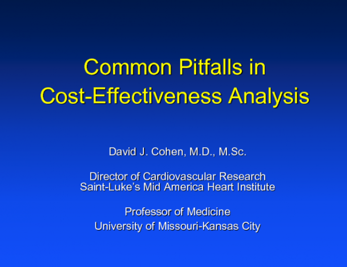 An Introduction to Cost-Effectiveness Analyses: Who Pays (and Should They)?