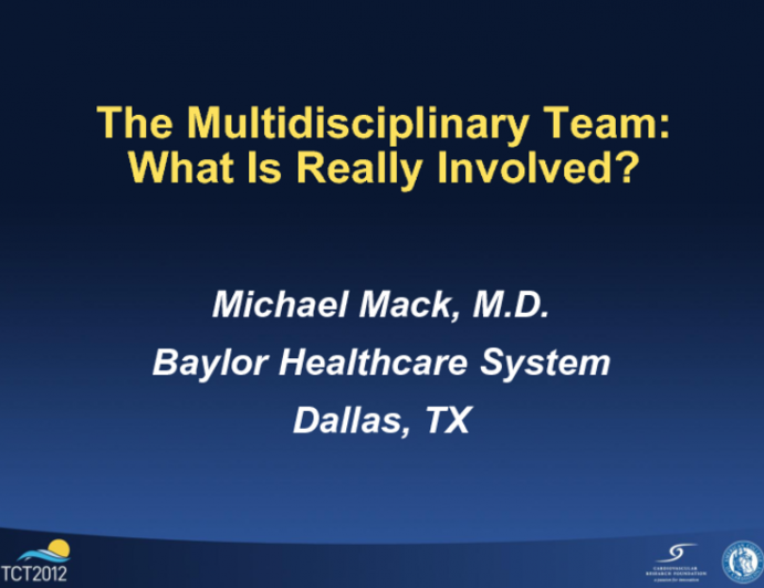 The Multidisciplinary Team: What Is Really Involved?