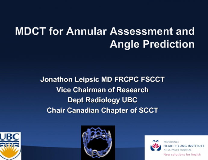 CT for Aortic Annulus Sizing and Angle Prediction of TAVR Deployment