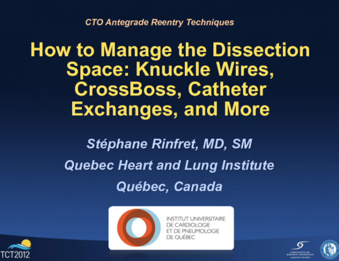 How to Manage the Dissection Space: Knuckle Wires, CrossBoss, Catheter Exchanges, and More