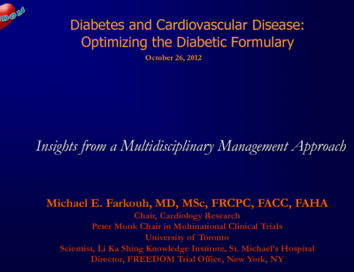 Optimizing the Diabetic Formulary: Managing the Triad of Glycemic Control, Blood Pressure, and Hyperlipidemia