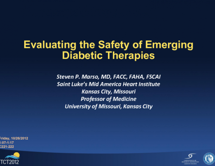 Evaluating the Safety of Emerging Diabetic Therapies