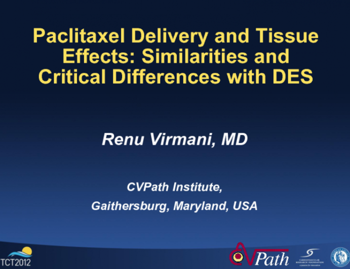 Paclitaxel Delivery and Tissue Effects: Similarities and Critical Differences with DES