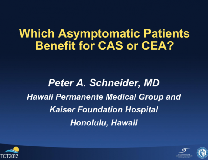 Which Asymptomatic Patients Benefit from Carotid CAS or CEA?