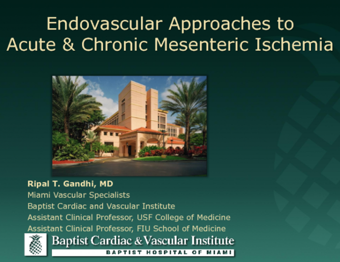 Endovascular Approaches to Acute and Chronic Mesenteric Ischemia