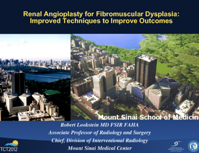Treating Fibromuscular Dysplasia in the Renal Artery