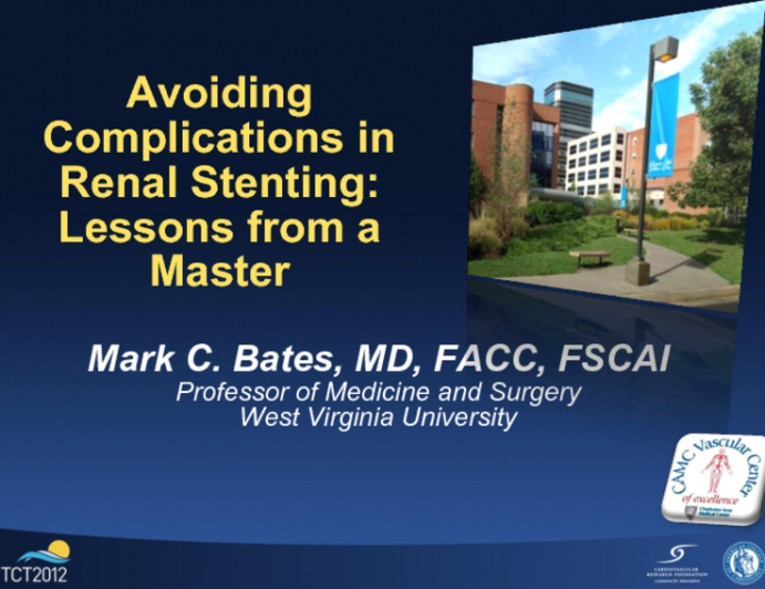 Avoiding Complications in Renal Artery Stenting: Lessons from a Master