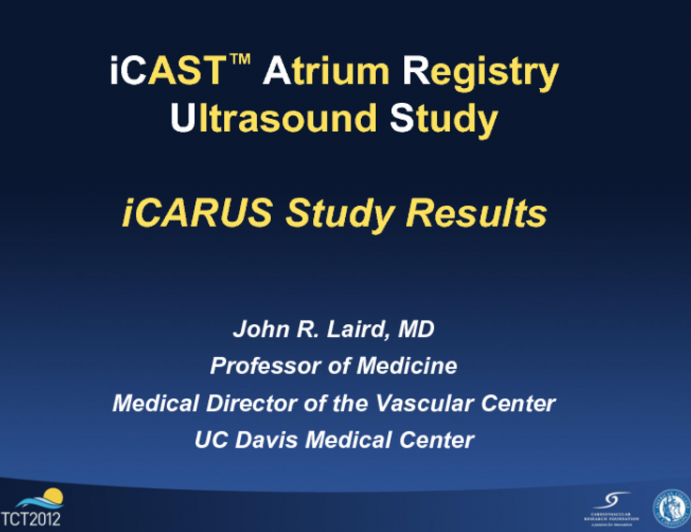 Final Data on the ICARUS Trial of Covered Stents for Obstructive Iliac Disease