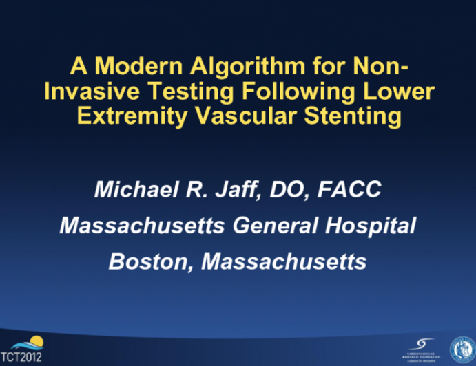 A Modern Algorithm for Non-Invasive Testing Following Lower Extremity Vascular Stenting