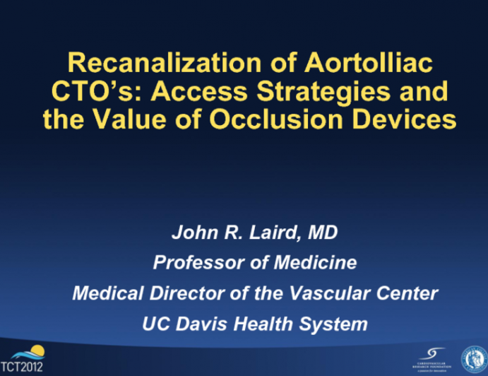 Recanalization of Aortoiliac CTOs: Access Strategies and the Value of Occlusion Devices