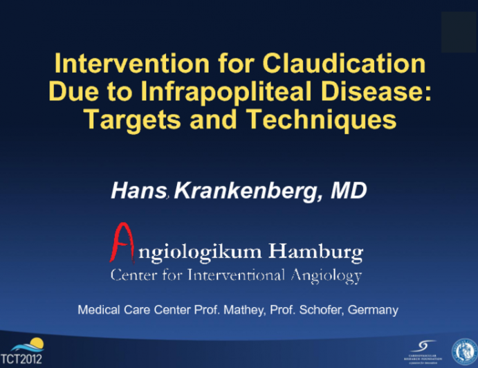 Intervention for Claudication Due to Infrapopliteal Disease: Targets and Techniques