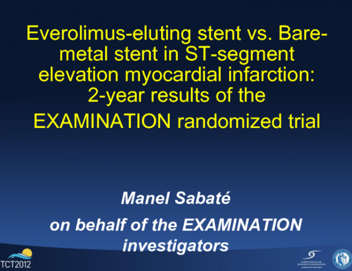 EXAMINATION 2-Year: A Prospective, Randomized Trial of Everolimus-Eluting vs. Bare Metal Stents in Patients with ST-Segment Elevation Myocardial Infarction