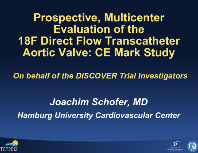 Prospective, Multicenter Evaluation of the 18F Direct Flow Transcatheter Aortic Valve: CE Mark study