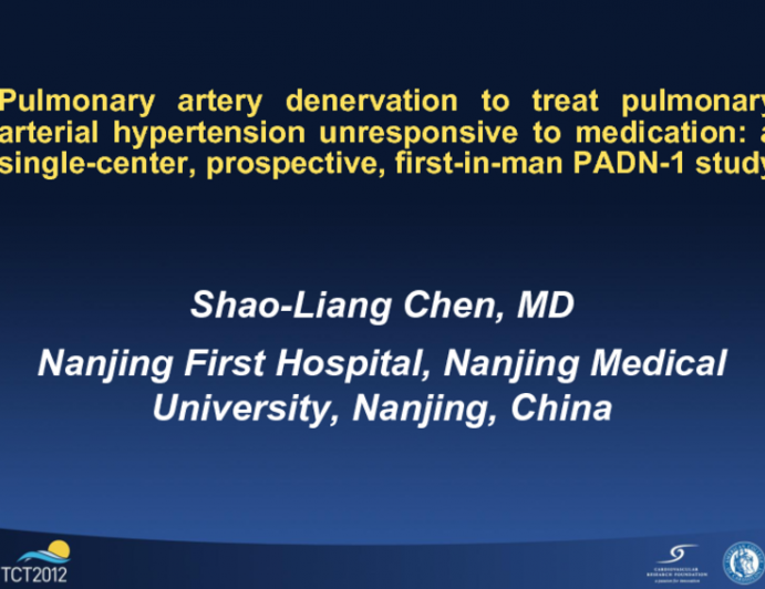 PADN-1: Pulmonary Artery Denervation for the Treatment of Refractory Pulmonary Hypertension