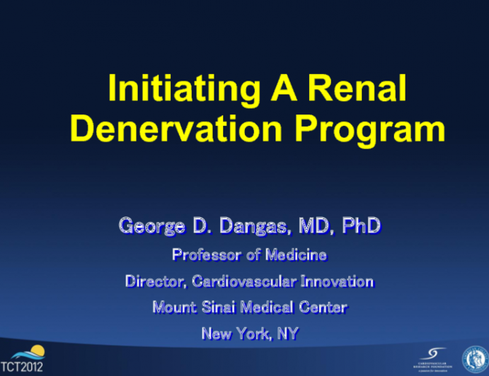 Initiating a Renal Denervation Program