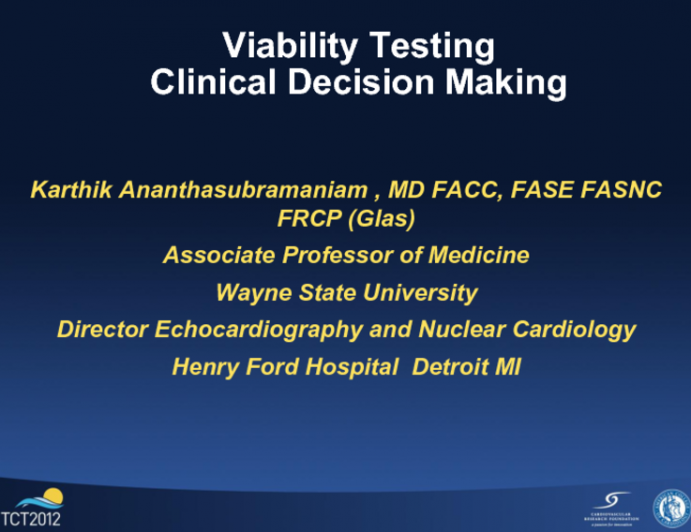 Viability Testing, Clinical Decision Making