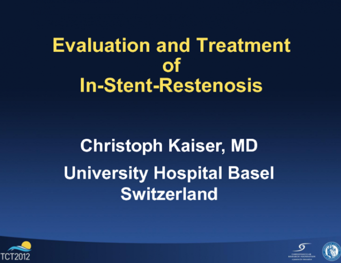 Evaluation and Treatment of In-Stent Restenosis