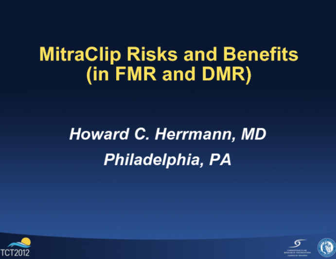 Clinical Outcomes After the MitraClip: Risks vs. Benefits (in FMR vs. DMR)