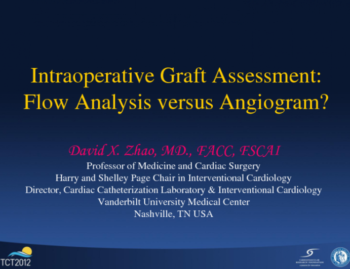 Intraoperative Graft Assessment: Flow Analysis vs. Angiogram?