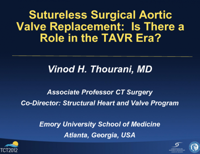 Sutureless Surgical Aortic Valve Replacement: Is There a Role in the TAVR Era?