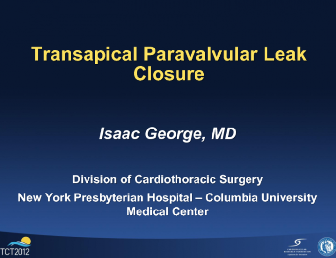 Transapical Closure of Paravalvular Leaks