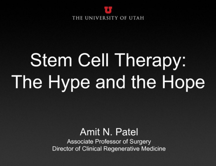 Stem Cell Therapy: The Hype and the Hope