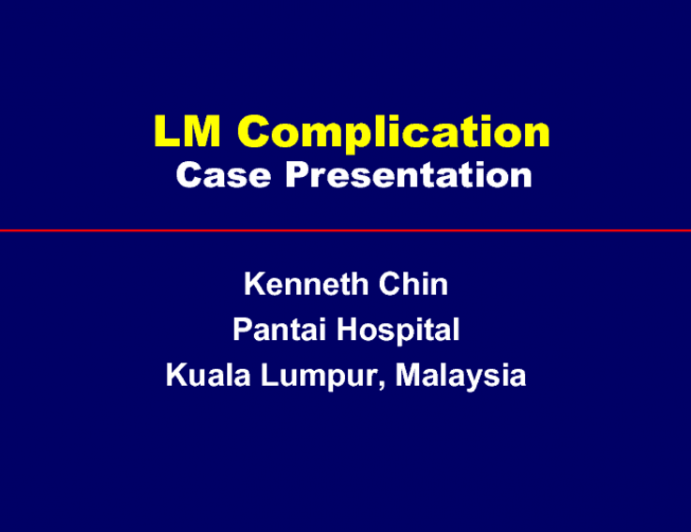 Case Presentation: Distal Left Main Stenting with Complications | tctmd.com