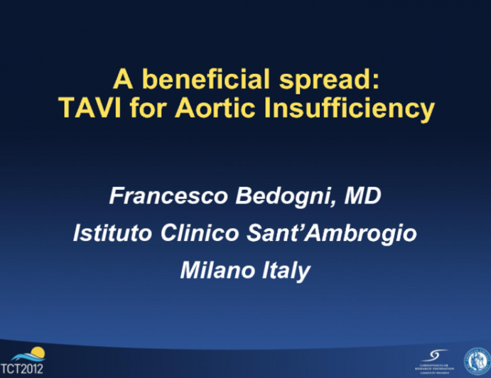 TAVI for Aortic Insufficiency: A Beneficial Spread