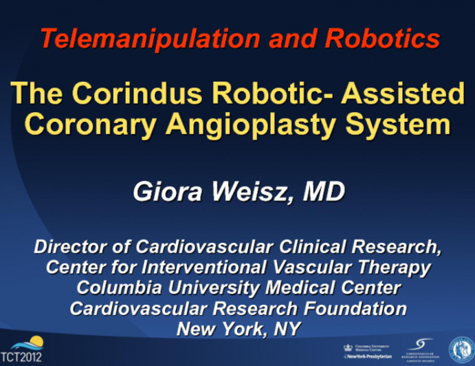 Taped Case 2: The Corindus Robotic-Assisted Coronary Angioplasty System